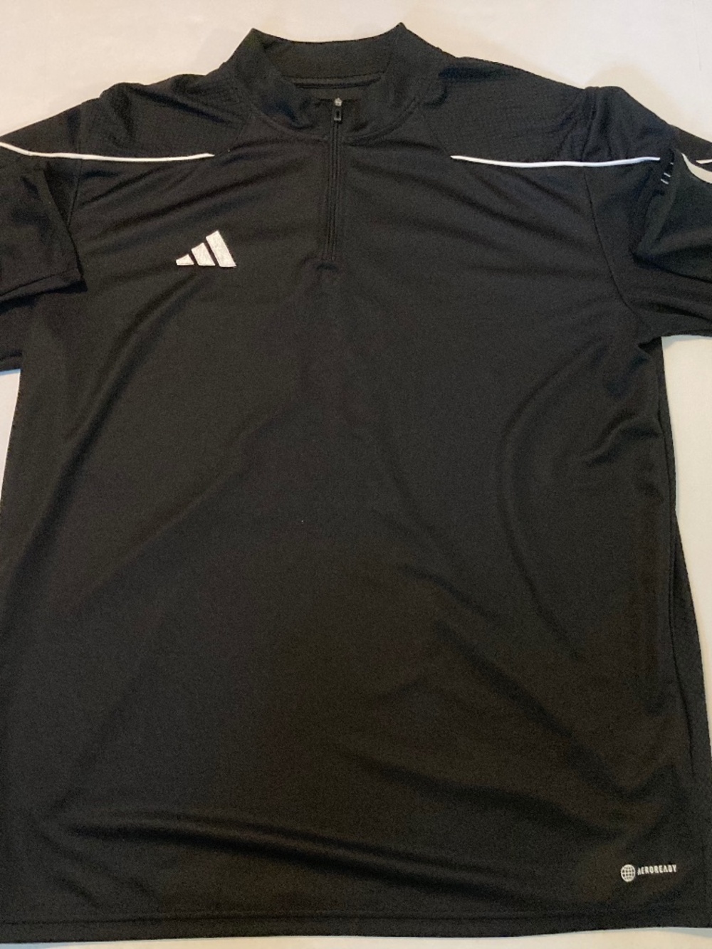 Adidas Men's XL Slim Fit Tiro 23 AEROREADY 1/4 Zip Training Top Black Soccer